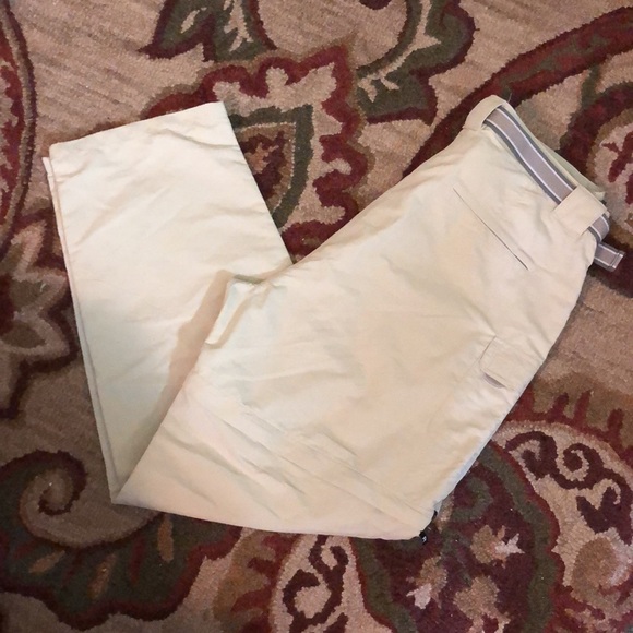 Vintage LL BEAN Size Large Convertible ZipOff Cargo Webbed Logo Belt Supplex NEW - Picture 6 of 16